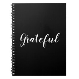 Caderno Espiral Texto personalizado preto e branco gratificante
