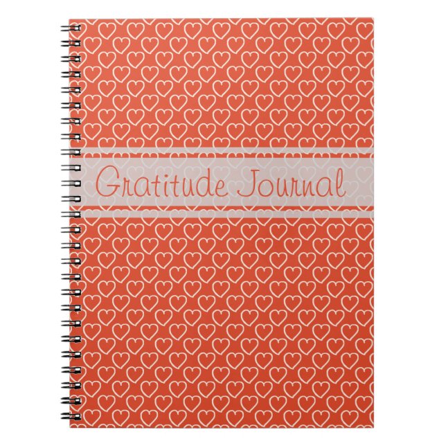 Caderno Espiral Texto personalizável do diário de gratidão (Frente)