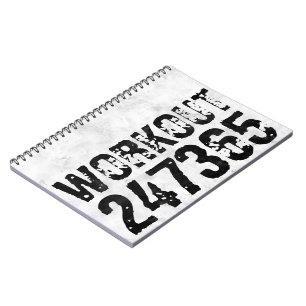 Caderno Espiral Texto riscado vestido Workout 247365 rústico