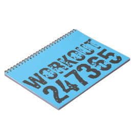 Caderno Espiral Texto vestido e arranhado Workout 247365 azul