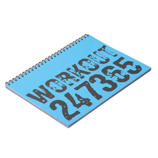 Caderno Espiral Texto vestido e arranhado Workout 247365 azul (Left Side)