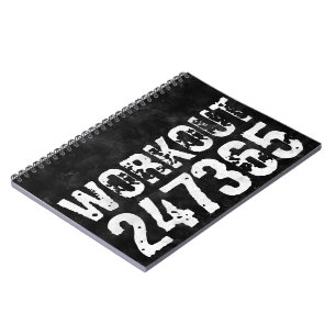 Caderno Espiral Texto vestido e arranhado Workout 247365 vintage