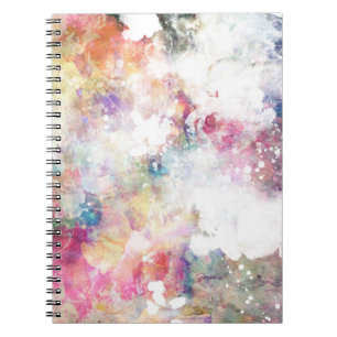 Caderno Espiral Textura abstrata do grunge com pintura 2 da