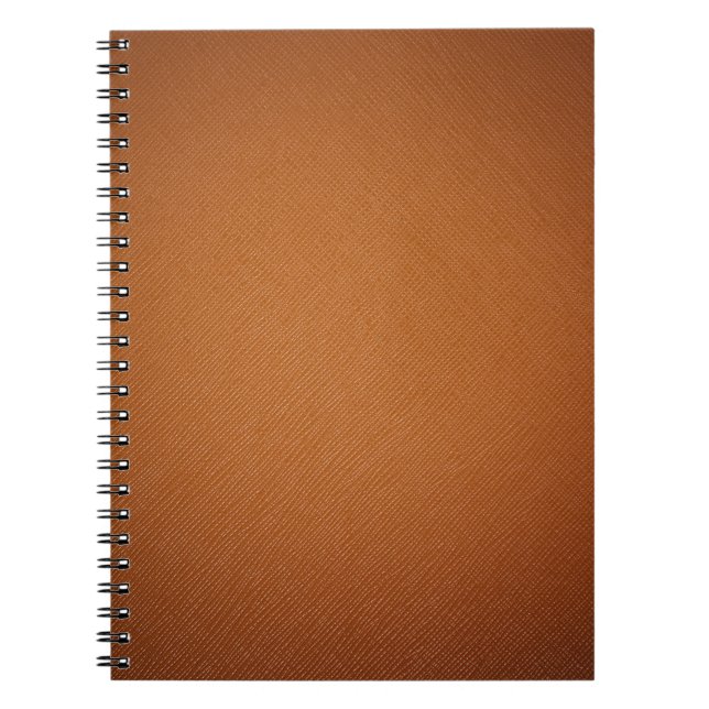Caderno Espiral Textura amarela de couro (Frente)