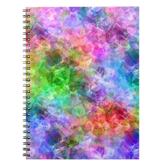 Caderno Espiral Textura amassada colorida (Frente)