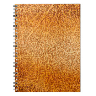 Caderno Espiral Textura antiga de couro marrom