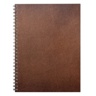 Caderno Espiral Textura autêntica de couro, fundo genuíno.