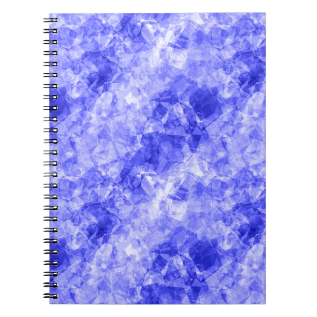 Caderno Espiral Textura Azul Crumplada (Frente)