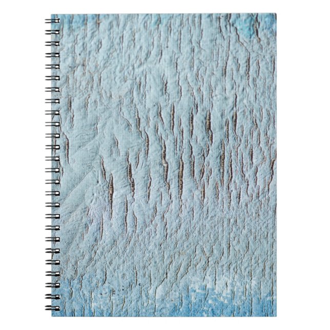 Caderno Espiral Textura azul da canvas de arte (Frente)
