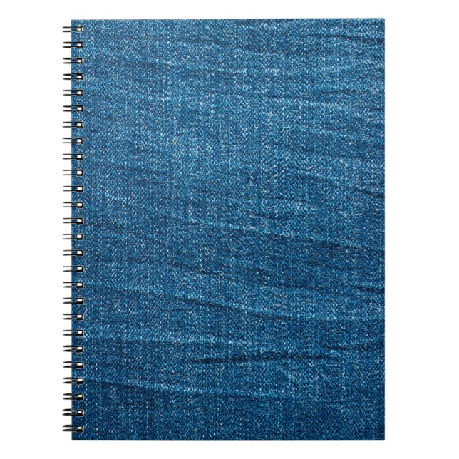 Caderno Espiral Textura azul denim, textura Bluejeans (Frente)