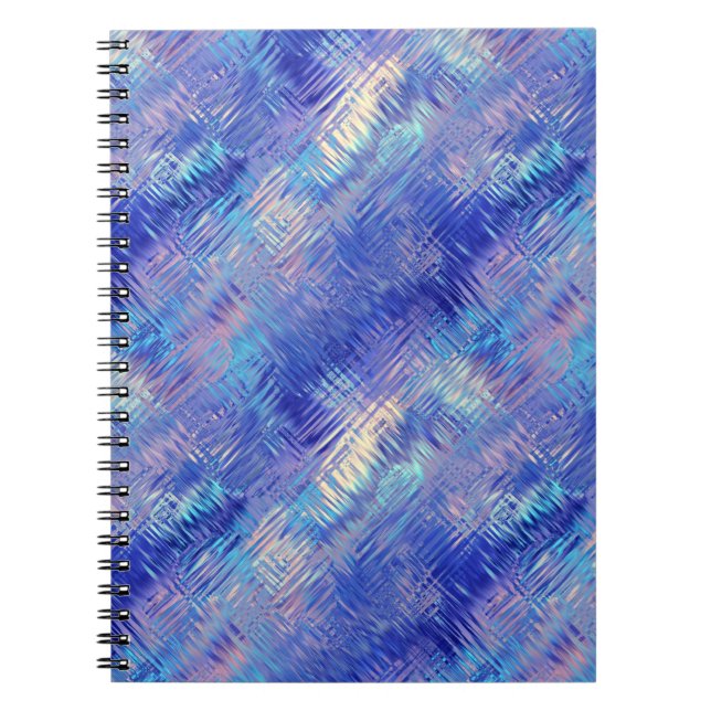 Caderno Espiral Textura Azul Escrivada (Frente)