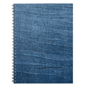 Caderno Espiral Textura Blue Denim: Jeans Clássicos.