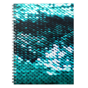 Caderno Espiral Textura brilhante de sequência verde escura