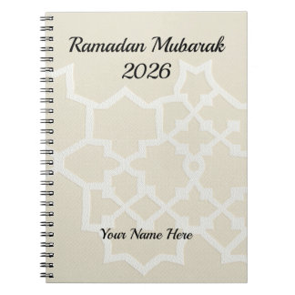 Caderno Espiral Textura Creme Luxuoso Branco