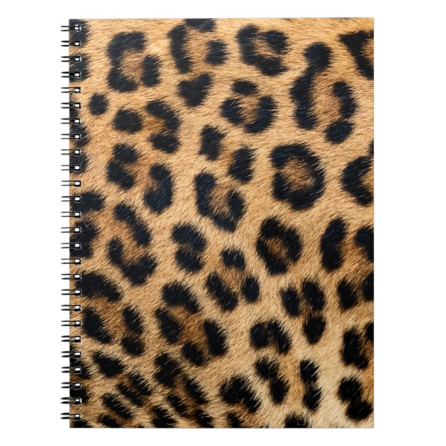 Caderno Espiral Textura da pele do leopardo (Frente)