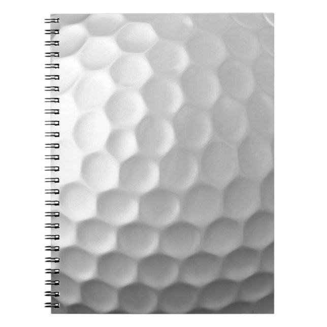 Caderno Espiral Textura de Bola de Golfe Branca Com Alvéolos (Frente)