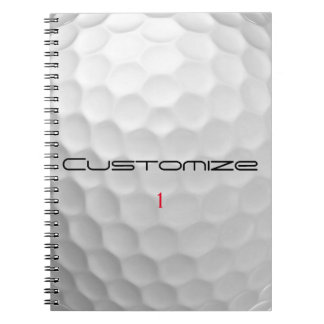 Caderno Espiral Textura de Bola de Golfe Branca Com Reentrâncias N