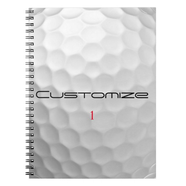 Caderno Espiral Textura de Bola de Golfe Branca Com Reentrâncias N (Frente)