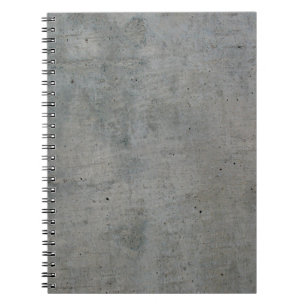Caderno Espiral Textura de cinzas de cimento em betão