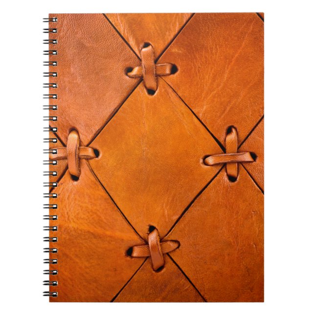 Caderno Espiral Textura de couro. (Frente)