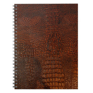 Caderno Espiral Textura de couro marromcouro,abstrato,antigo, ,ba