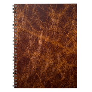 Caderno Espiral textura de couro marromresumo,arte,artificial,fund