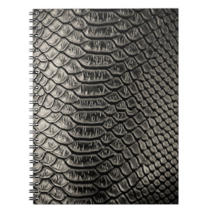 Caderno Espiral Textura de couro preto, uso de fundo.