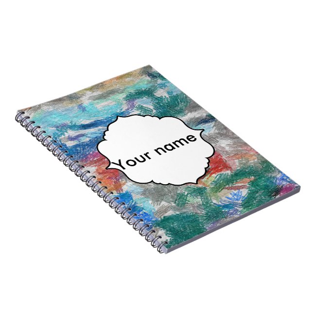 Caderno Espiral Textura de Crayons (Lado Direito)