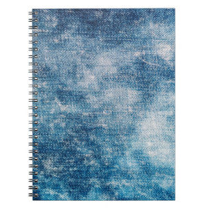 Caderno Espiral Textura de denim com jeans azuis