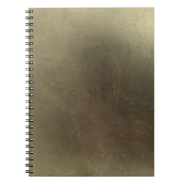 Caderno Espiral Textura de Folha de Ouro Abstrata Moderna para Cas (Frente)