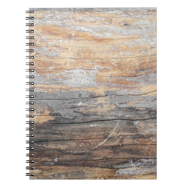 Caderno Espiral textura de fundo, belo treeabstrato, (Frente)