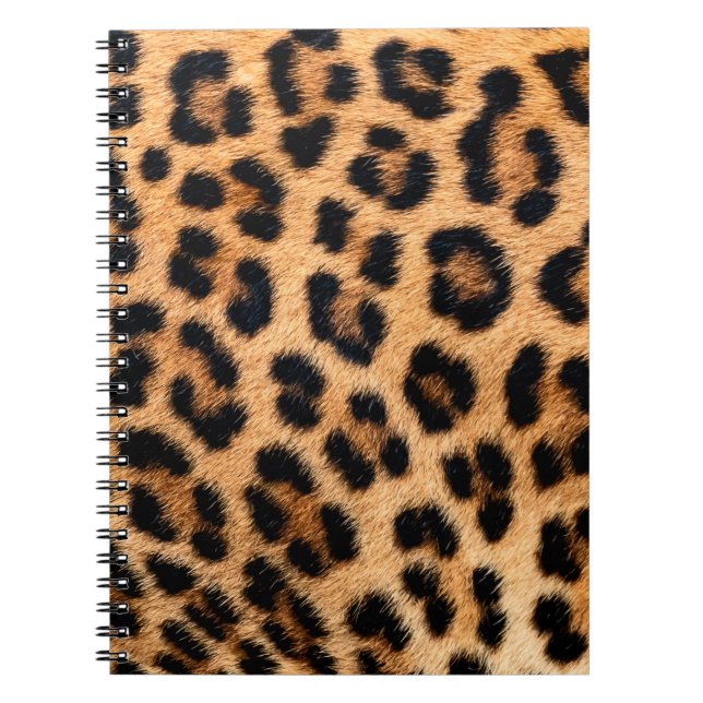 Caderno Espiral Textura de impressão Cheetah (Frente)