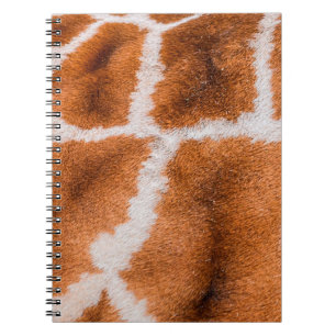 Caderno Espiral Textura de impressão Giraffe