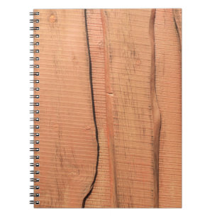 Caderno Espiral Textura de madeira