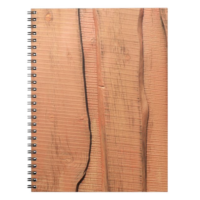 Caderno Espiral Textura de madeira (Frente)