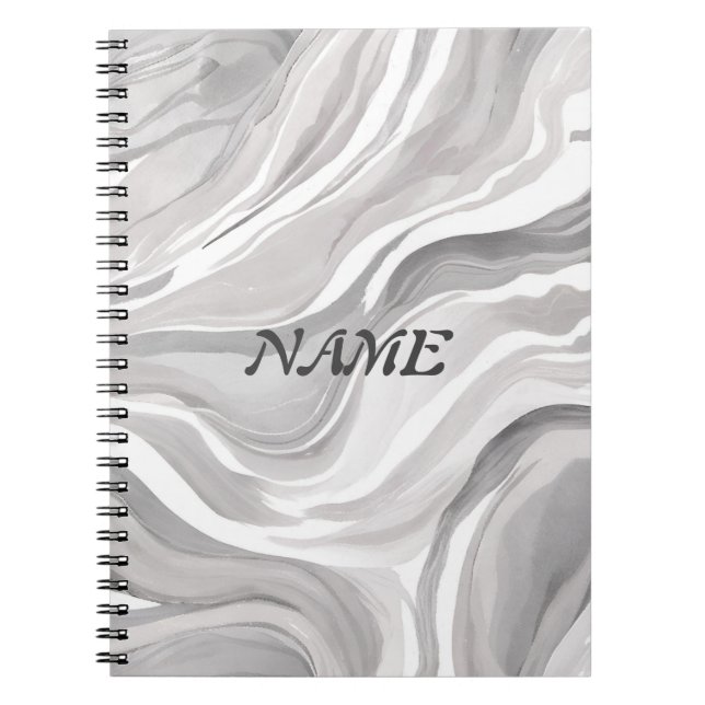 Caderno Espiral textura de mármore leve (Frente)