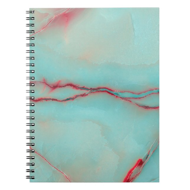 Caderno Espiral Textura de mármore premium Juparana com alto resol (Frente)