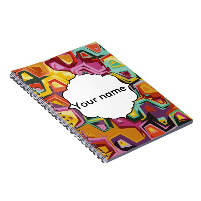 Caderno Espiral Textura de orifícios coloridos (Lado Direito)