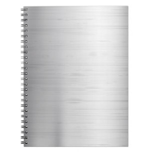 Caderno Espiral Textura de prata do metal