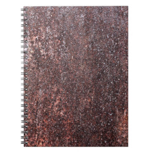Caderno Espiral Textura de safra metálica com arranhões e estalos