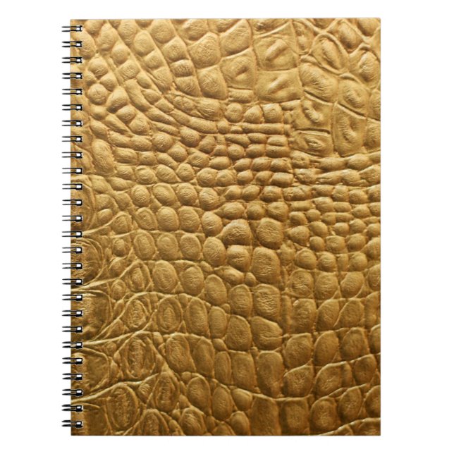 Caderno Espiral Textura de Snakeskin: Design de fundo selvagem. (Frente)