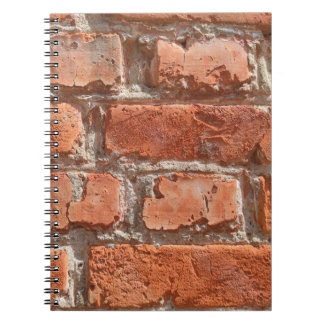 Caderno Espiral Textura de tijolo velho e curado. Antecedentes