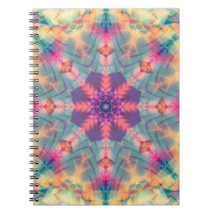 Caderno Espiral Textura decorativa de abstrato multicoloração. Bri