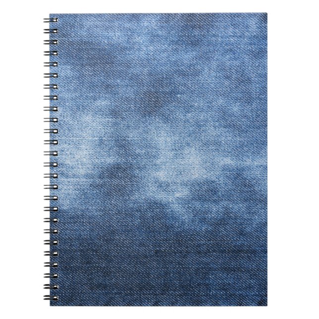 Caderno Espiral Textura Denim: Fundo do Tecido Vestido (Frente)