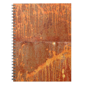 Caderno Espiral textura do painel de metal enferrujado