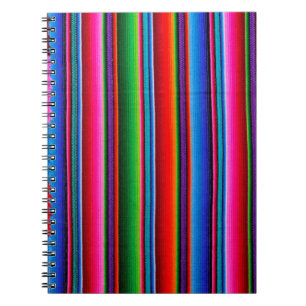 Caderno Espiral Textura do tecido mexicano