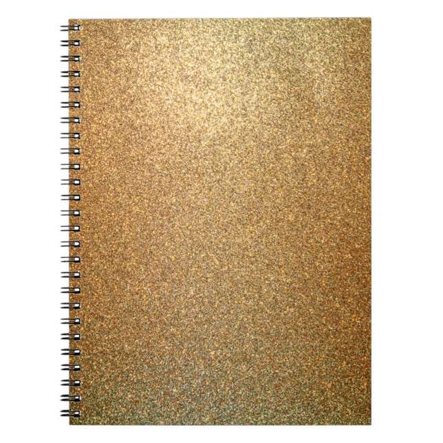 Caderno Espiral Textura dourada de fundo (Frente)