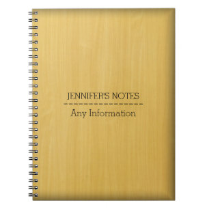 Caderno Espiral Textura Dourada de grãos de madeira