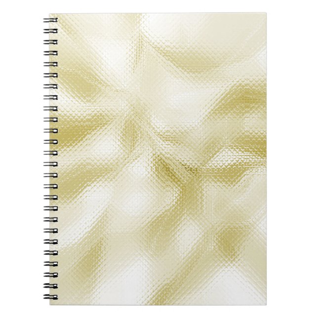 Caderno Espiral Textura Dourada Elegante (Frente)