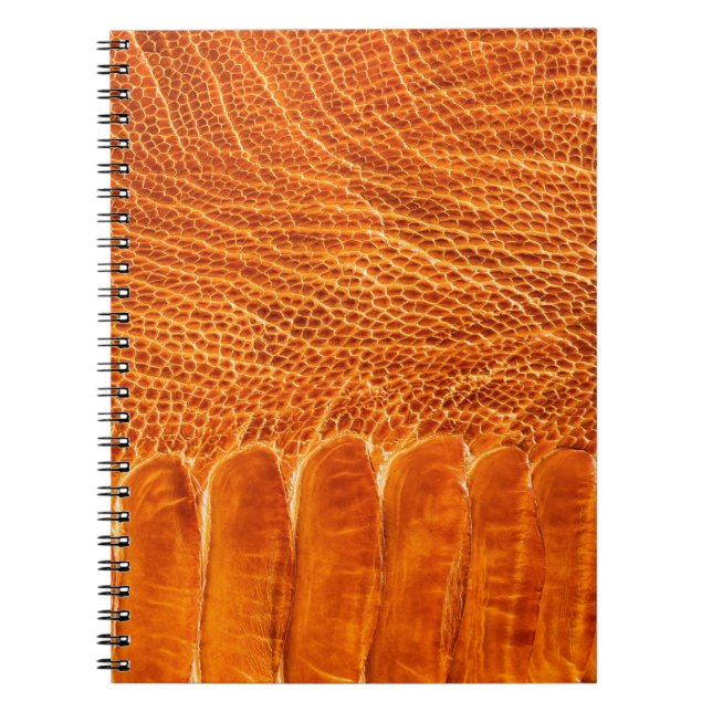 Caderno Espiral Textura em couro de avestruz (Frente)